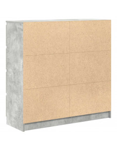 Credenza Grigio Cemento 100x35x99 cm in Legno Multistrato 2