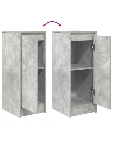 Credenza Grigio Cemento 29,5x34x76 cm in Legno Multistrato
