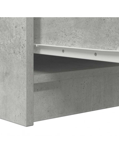 Credenza Grigio Cemento 29,5x34x76 cm in Legno Multistrato
