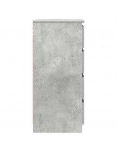 Credenza Grigio Cemento 37,5x35x76 cm in Legno Multistrato