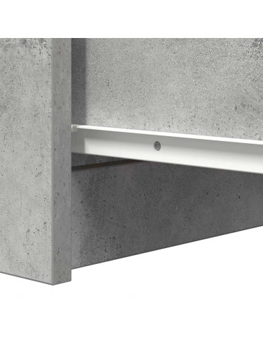 Credenza Grigio Cemento 37,5x35x76 cm in Legno Multistrato