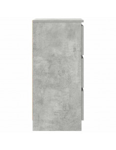 Credenza Grigio Cemento 37,5x35x76 cm in Legno Multistrato