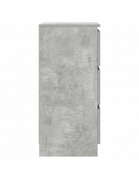 Credenza Grigio Cemento 37,5x35x76 cm in Legno Multistrato