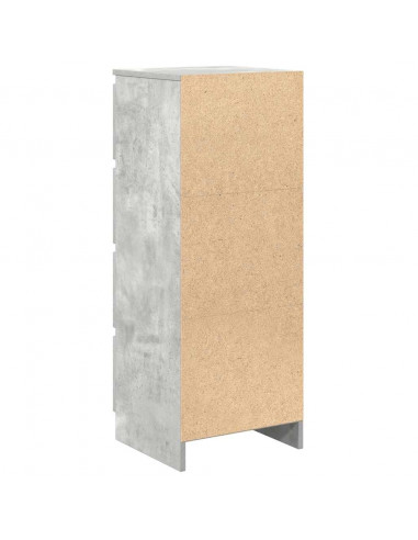 Credenza Grigio Cemento 37,5x35x99 cm in Legno Multistrato
