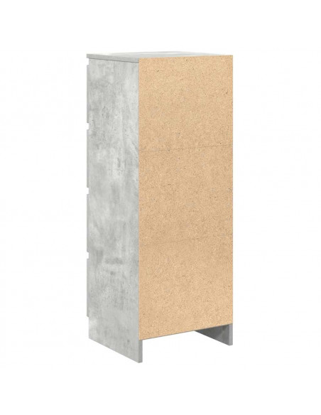 Credenza Grigio Cemento 37,5x35x99 cm in Legno Multistrato