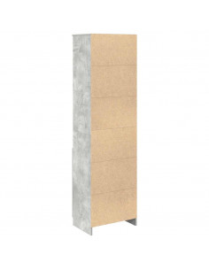 Credenza Grigio Cemento 50x35x180 cm in Legno Multistrato 2