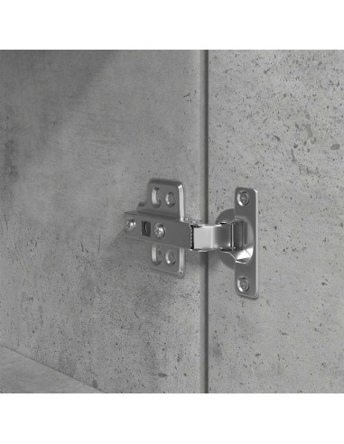 Credenza Grigio Cemento 50x35x180 cm in Legno Multistrato