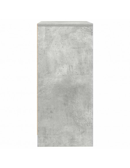 Credenza Grigio Cemento 57x34x76 cm in Legno Multistrato