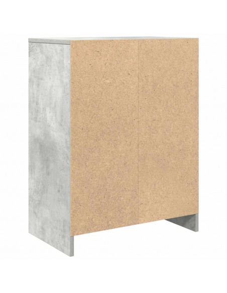 Credenza Grigio Cemento 57x34x76 cm in Legno Multistrato