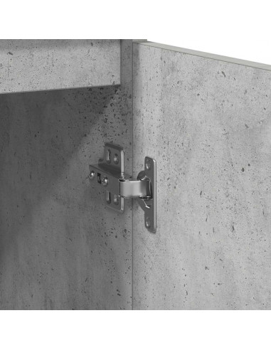 Credenza Grigio Cemento 57x34x76 cm in Legno Multistrato