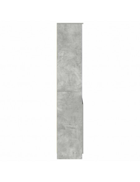 Credenza Grigio Cemento 70x35x180 cm in Legno Multistrato