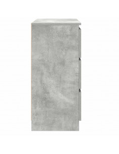 Credenza Grigio Cemento 80x35x76 cm in Legno Multistrato