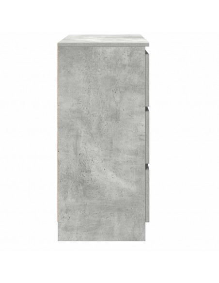 Credenza Grigio Cemento 80x35x76 cm in Legno Multistrato