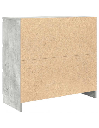 Credenza Grigio Cemento 80x35x76 cm in Legno Multistrato