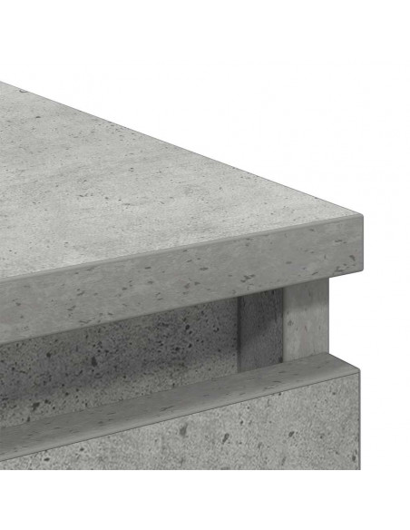 Credenza Grigio Cemento 80x35x76 cm in Legno Multistrato
