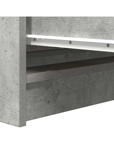Credenza Grigio Cemento 80x35x76 cm in Legno Multistrato