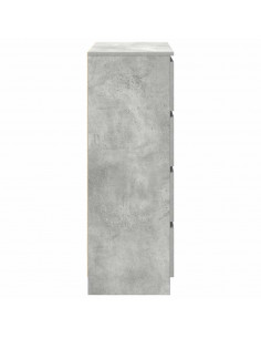 Credenza Grigio Cemento 80x35x99 cm in Legno Multistrato