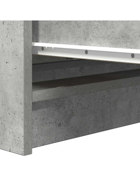 Credenza Grigio Cemento 80x35x99 cm in Legno Multistrato