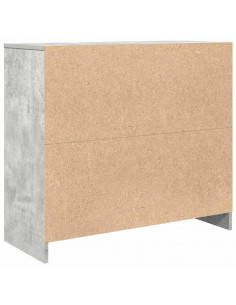 Credenza Grigio Cemento 85x34x76 cm in Legno Multistrato 2