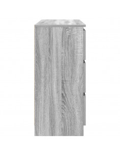 Credenza Grigio Sonoma 100x35x76 cm in Legno Multistrato