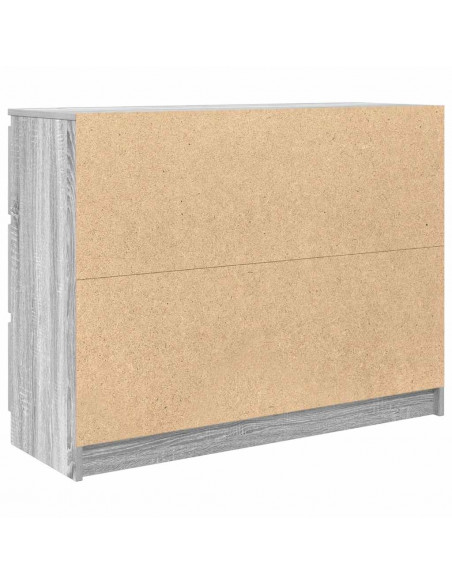 Credenza Grigio Sonoma 100x35x76 cm in Legno Multistrato