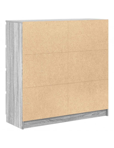 Credenza Grigio Sonoma 100x35x99 cm in Legno Multistrato