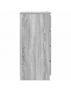 Credenza Grigio Sonoma 37,5x35x76 cm in Legno Multistrato