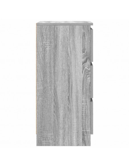 Credenza Grigio Sonoma 37,5x35x76 cm in Legno Multistrato