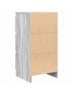 Credenza Grigio Sonoma 37,5x35x76 cm in Legno Multistrato 2