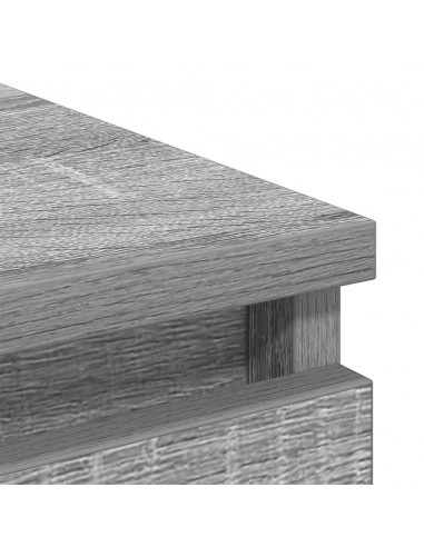 Credenza Grigio Sonoma 37,5x35x76 cm in Legno Multistrato