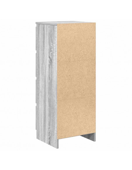 Credenza Grigio Sonoma 37,5x35x99 cm in Legno Multistrato