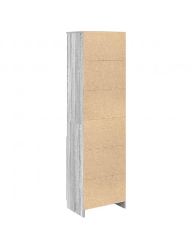 Credenza Grigio Sonoma 50x35x180 cm in Legno Multistrato