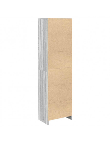 Credenza Grigio Sonoma 50x35x180 cm in Legno Multistrato