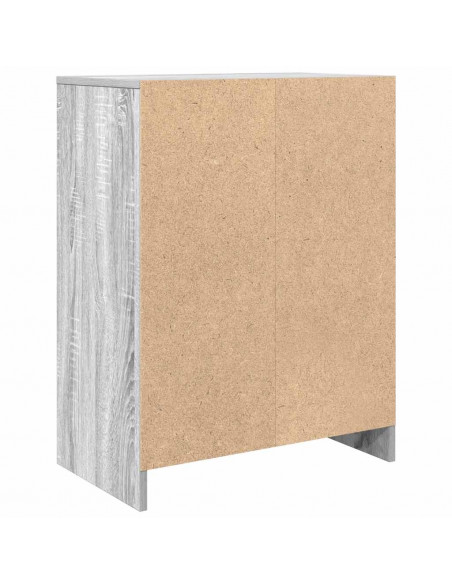 Credenza Grigio Sonoma 57x34x76 cm in Legno Multistrato