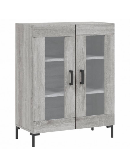 Credenza Grigio Sonoma 69,5x34x180 cm in Legno Multistrato