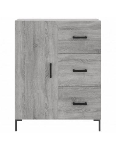 Credenza Grigio Sonoma 69,5x34x180 cm in Legno Multistrato