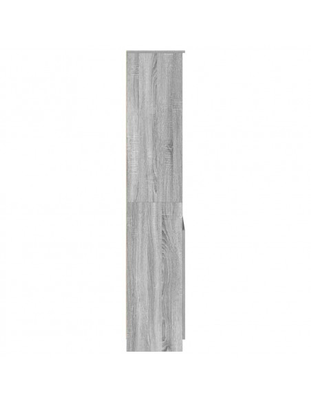 Credenza Grigio Sonoma 70x35x180 cm in Legno Multistrato