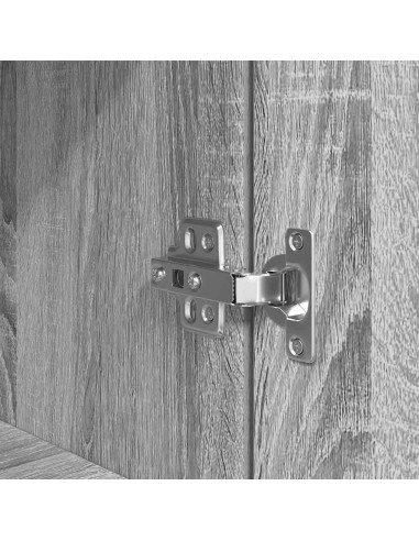 Credenza Grigio Sonoma 70x35x180 cm in Legno Multistrato