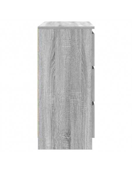 Credenza Grigio Sonoma 80x35x76 cm in Legno Multistrato