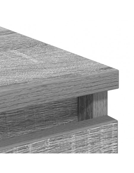 Credenza Grigio Sonoma 80x35x76 cm in Legno Multistrato
