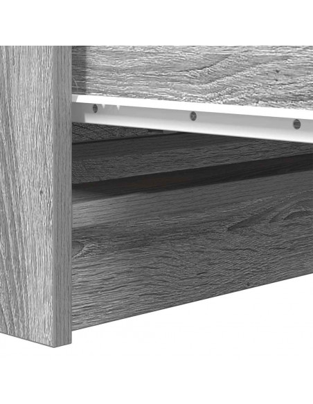 Credenza Grigio Sonoma 80x35x76 cm in Legno Multistrato