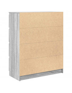 Credenza Grigio Sonoma 80x35x99 cm in Legno Multistrato 2