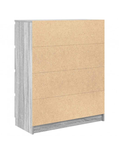 Credenza Grigio Sonoma 80x35x99 cm in Legno Multistrato