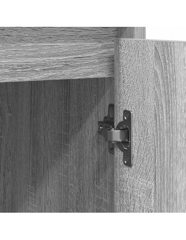 Credenza Grigio Sonoma 85x34x76 cm in Legno Multistrato