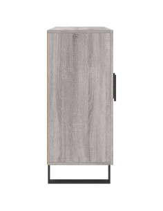 Credenza Grigio Sonoma 90x34x80 cm in Legno Multistrato