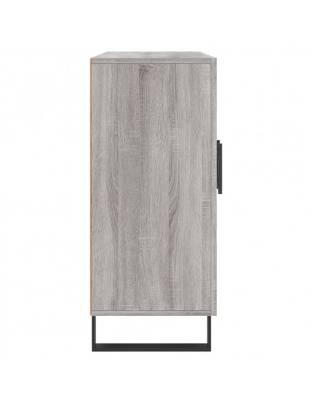 Credenza Grigio Sonoma 90x34x80 cm in Legno Multistrato