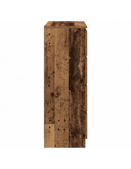 Credenza Legno Antico 80x35x99 cm in Legno Multistrato