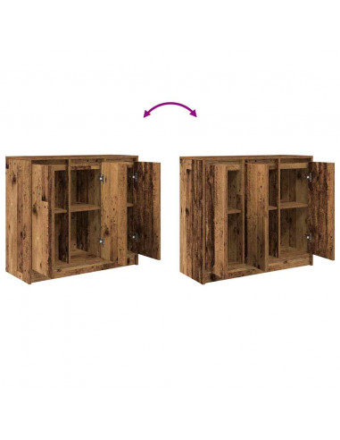 Credenza Legno Antico 85x34x76 cm in Legno Multistrato
