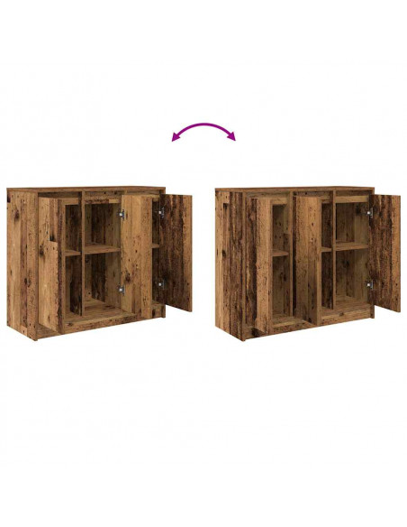 Credenza Legno Antico 85x34x76 cm in Legno Multistrato