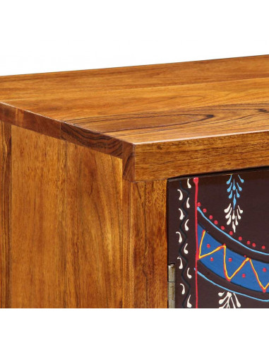 Credenza Multicolore 50x35x60 in Legno Massello di Acacia